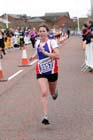 Becky Rigby fnishing 3rd woman in the Half Marathon of the North.